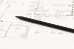 Architectural Drawing Stock Photo