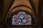 Stained Glass Window In Canterbury Cathedral Stock Photo