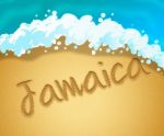 Jamaica Holiday Means Caribbean Tropical Beach Vacation Stock Photo