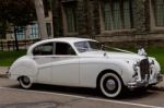 Beautiful Photo Of The White Jaguar Mark Ix Stock Photo