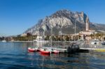 Boats At Lake Como Stock Photo