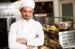 Confident Young Chef Posing Stock Photo