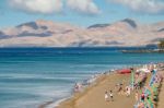 Lanzarote, Canary Islands/spain - July 30 : People Relaxing On A Stock Photo