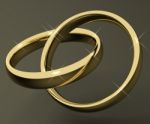 Golden Wedding Rings Stock Photo