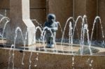 J Schmettan's Globe Fountain In Berlin Stock Photo