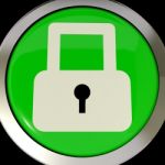 Button Showing Padlock Stock Photo