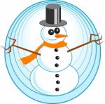 Cartoon Snowman Stock Photo