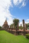 Unesco World Heritage Site Wat Chana Songkhram In Sukhothai Stock Photo