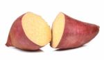 Sweet Potato Isolated On White Background Stock Photo