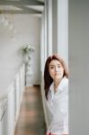 Attractive Asian Girl Portrait With Window Light Stock Photo