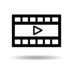 Play Movie Icon  Illustration Eps10 On White Background Stock Photo