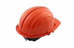 Back Safety Hat On White Background Stock Photo