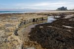 Vew Of Bamburgh Castle Stock Photo