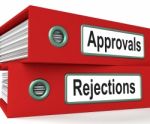 Approvals Rejections Files Stock Photo