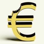 Golden Euro Stock Photo