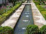 Granada, Andalucia/spain - May 7 : View Of A Fountain In The Alh Stock Photo