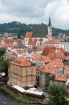 View Of Krumlov From The Castle  Of Cesky Krumlov Stock Photo