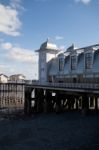 Cardiff Uk March 2014 - View Of Penarth Pier Stock Photo