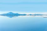 Salt Lake Uyuni In Bolivia Stock Photo