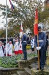 Memorial Service On Remembrance Sunday In East Grinstead Stock Photo