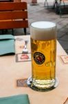 Ihringen, Germany/europe - July 18 : A Stein Of Lager On A Table Stock Photo