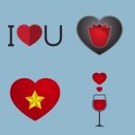 Love Icon Set Stock Photo