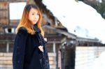 Snow Winter Woman Portrait Stock Photo