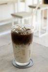 Iced Coffee With Soy Milk Stock Photo