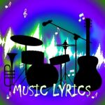 Music Lyrics Indicates Sound Track And Audio Stock Photo