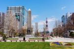 People Relax At Odori Park, Sapporo Stock Photo