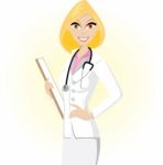 Blonde Doctor Stock Photo