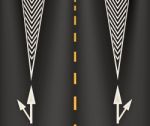 Highway Road With Arrow Symbol Stock Photo