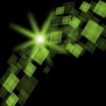 Green Cubes Background Means Futuristic Concept Or Pixeled Desig Stock Photo