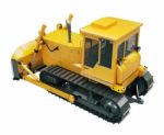 Heavy Crawler Bulldozer  Isolated Stock Photo