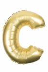 Golden Inflatable Letter Uppercase Stock Photo