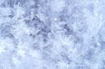 Macro Of A Snowflake In Natural Surroundings Stock Photo