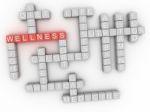 3d Image Wellness Word Cloud Concept Stock Photo