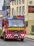 Conwy, Wales/uk - October 8 : Fire Engine On A Shout In Conwy Wa Stock Photo