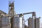 Storage Silos Stock Photo