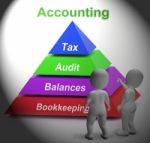 Accounting Pyramid Means Paying Taxes Auditing Or Bookkeeping Stock Photo