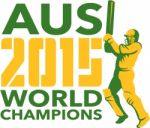 Australia Aus Cricket 2015 World Champions Stock Photo