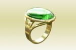 Emerald Ring Stock Photo