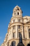 Statue Of The Duke Of Devonshire In Whitehall Stock Photo