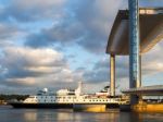 New Lift Bridge Jacques Chaban-delmas Spanning The River Garonne Stock Photo