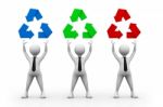 Businessmen With Recycling Symbol Stock Photo