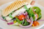 Panini And Salad Stock Photo