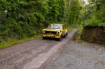 J. Deane Driving Ford Escort Stock Photo