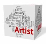 Artist Job Meaning Recruitment Painter And Word Stock Photo