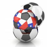 Chile Soccer Ball Isolated White Background Stock Photo