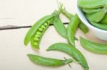 Hearthy Fresh Green Peas Stock Photo